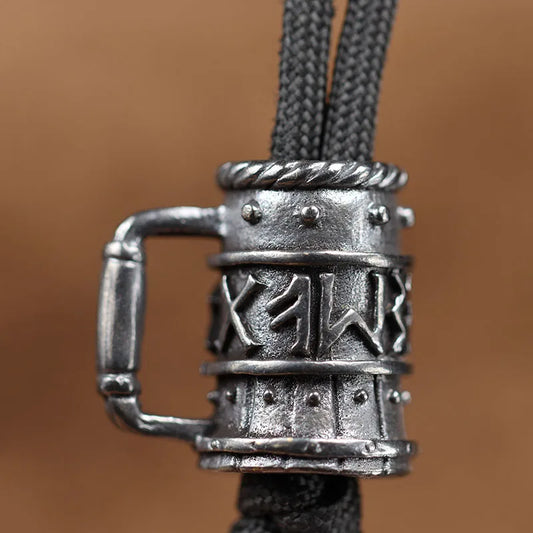 Viking Wine Glass Brass Knife Bead Vintage DIY Paracord Bracelets Accessories Outdoor EDC Tool Umbrella Rope Lanyard Pendants