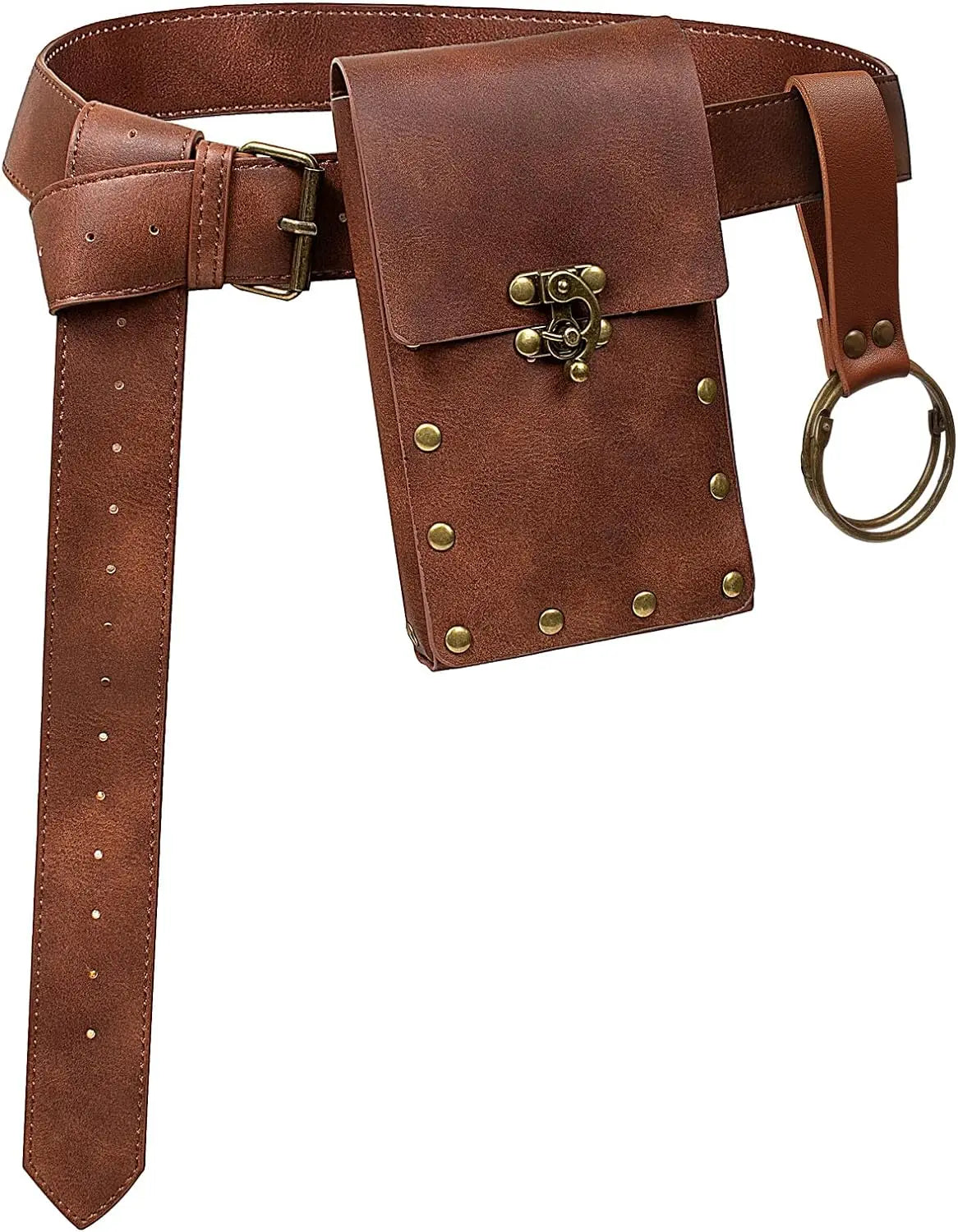 Viking Knight Cosplay Fantasy Belt Wasitbag Scabbard Medieval Renaissance Disguise Costume Accessories Adult Male  Props Belt