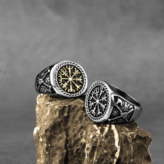 Viking compass ring