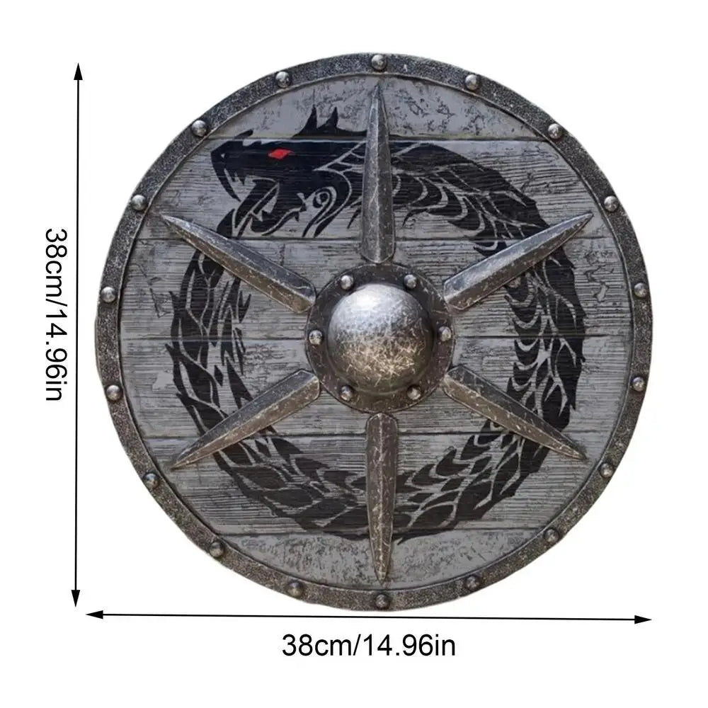 Viking Shield Decorative Shield Toy for Restaurant Medieval Eivor Valhalla Warweave Viking Shield for Decorating Home Office