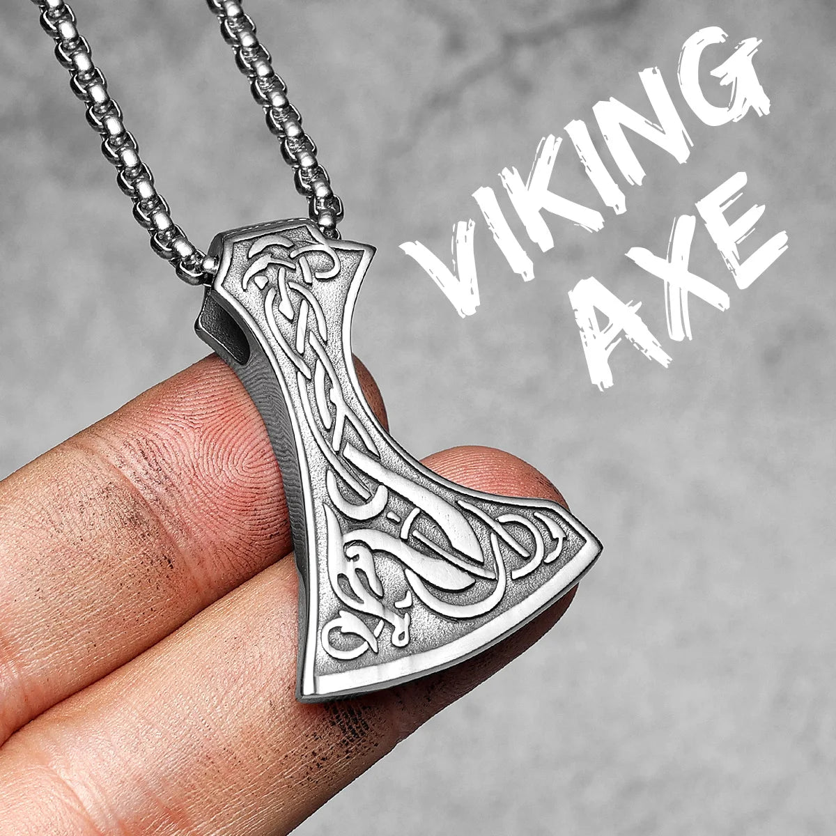 Viking Variety Weapons Men Pendant Necklace Stainless Steel Nordic Myth Chain Retro Rock Punk Rap for Friend Male Jewelry Gift