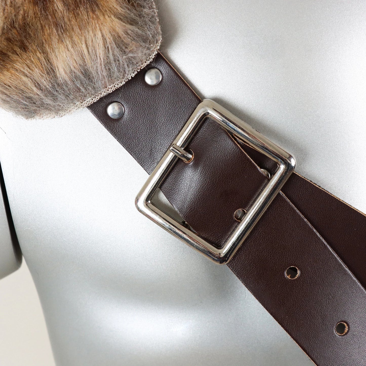 Medieval Knight Cosplay Fantasy Double Layer Wide Faux Leather Belt Pouch Viking Renaissance Pirate Disguise Costume Accessories