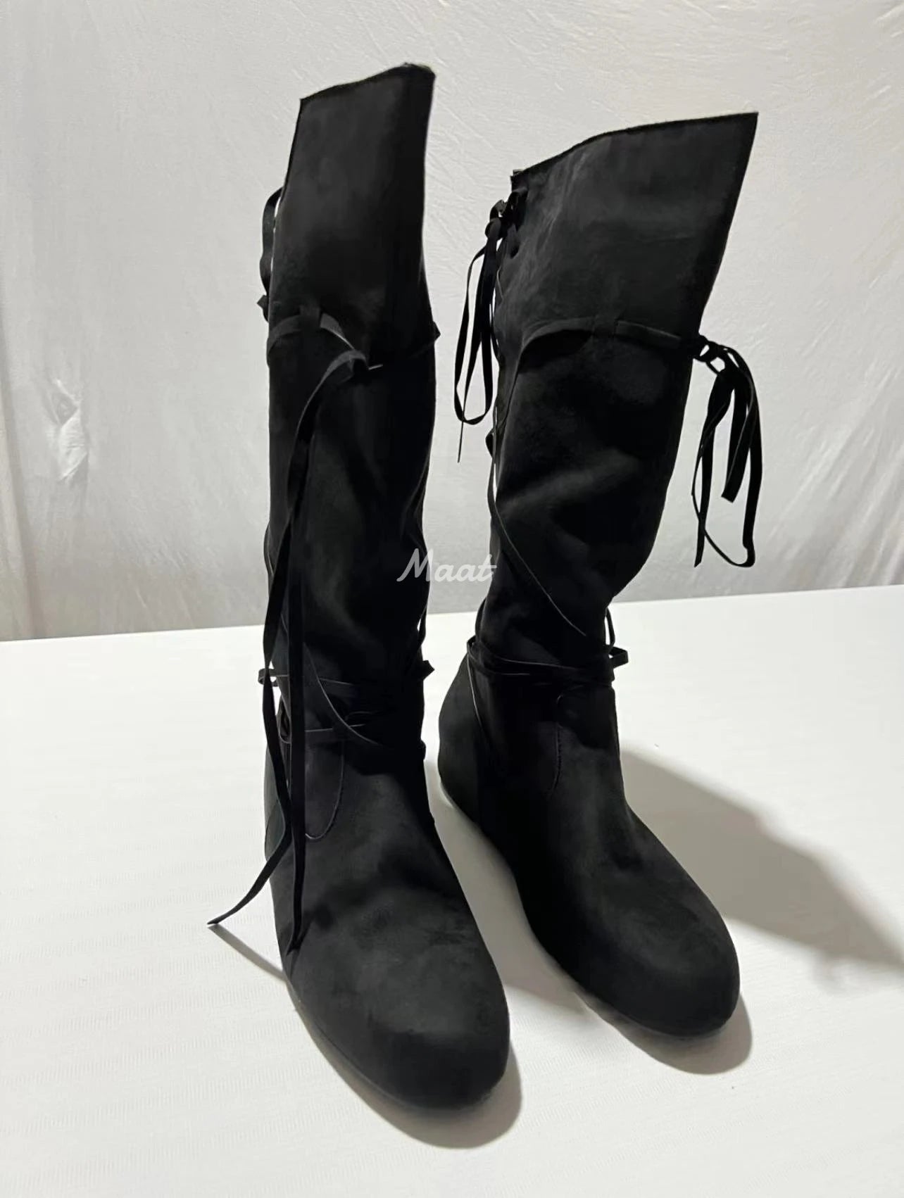 Medieval Viking Costume Retro Men Knight Boots Larp Shoes PU Leather Warrior Cosplay Fancy Carnival Party Anime Shoes Nordic