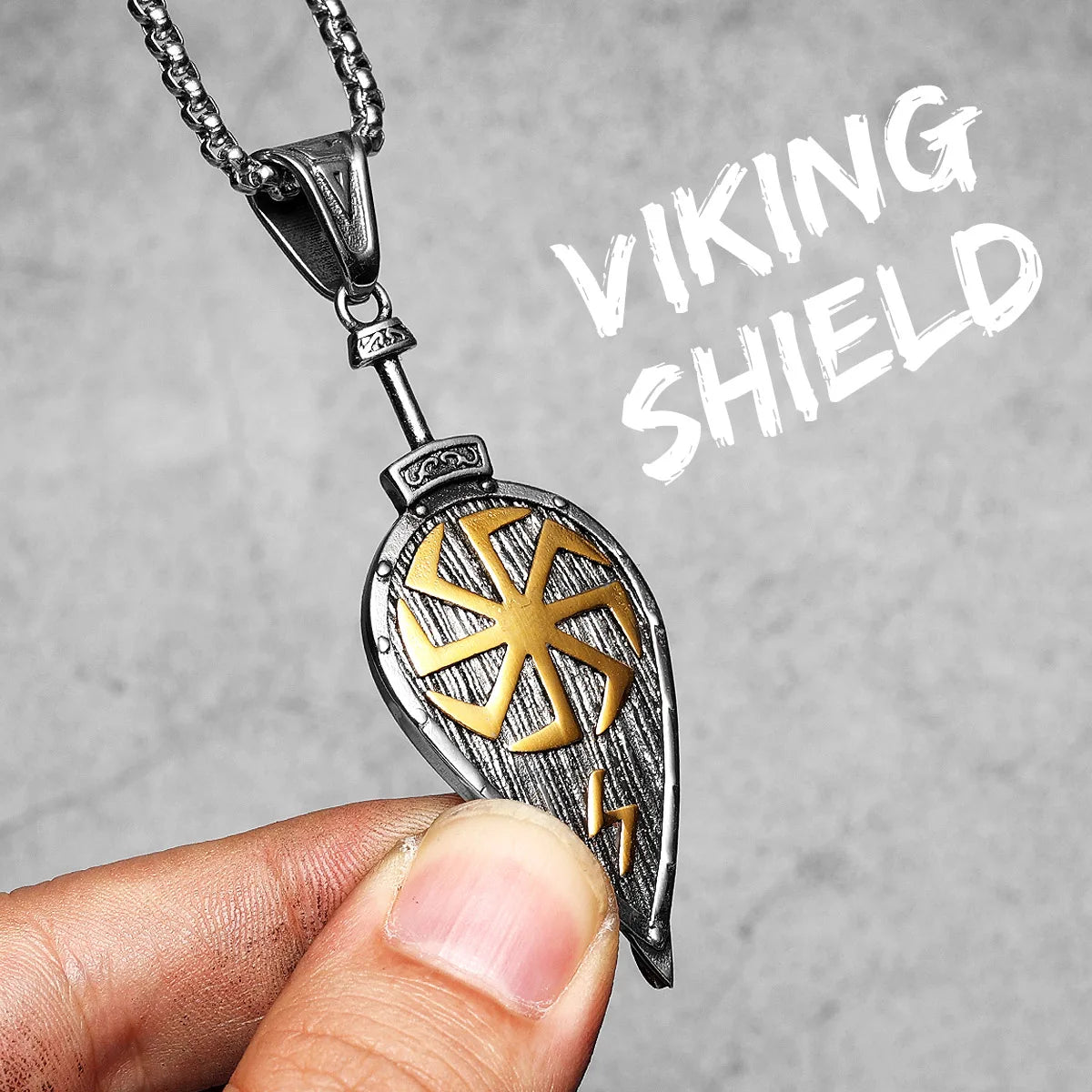 Viking Variety Weapons Men Pendant Necklace Stainless Steel Nordic Myth Chain Retro Rock Punk Rap for Friend Male Jewelry Gift