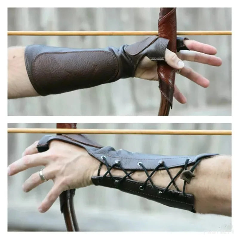 Brown arm leather armor