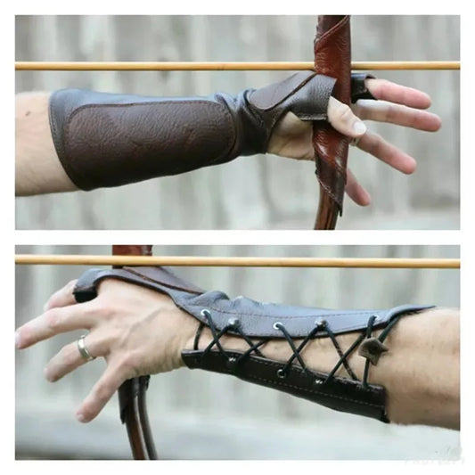 Brown arm leather armor
