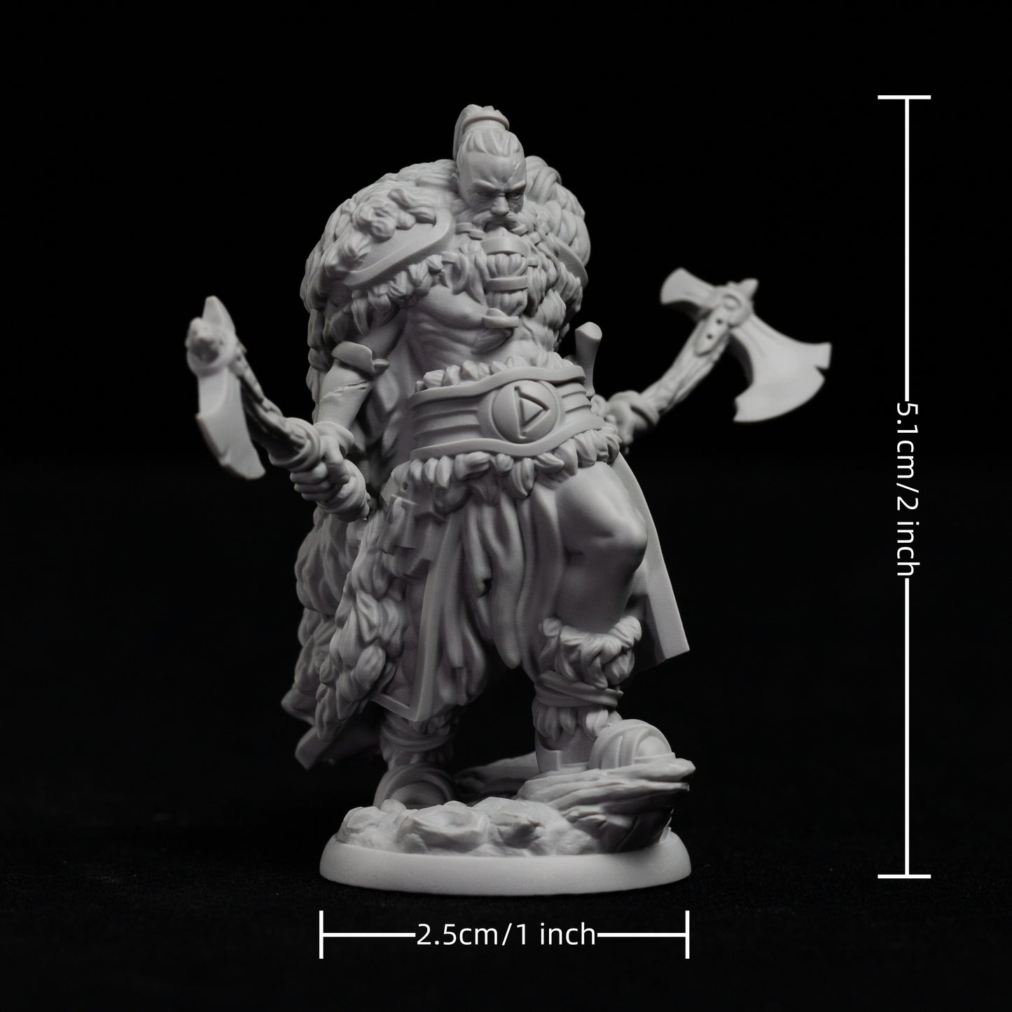 Berserker Viking Warrior Miniature for RPGs, Durable ABS Material, Collectible Figurine, Ideal for D&D, Role-Playing Games, Ages 14+