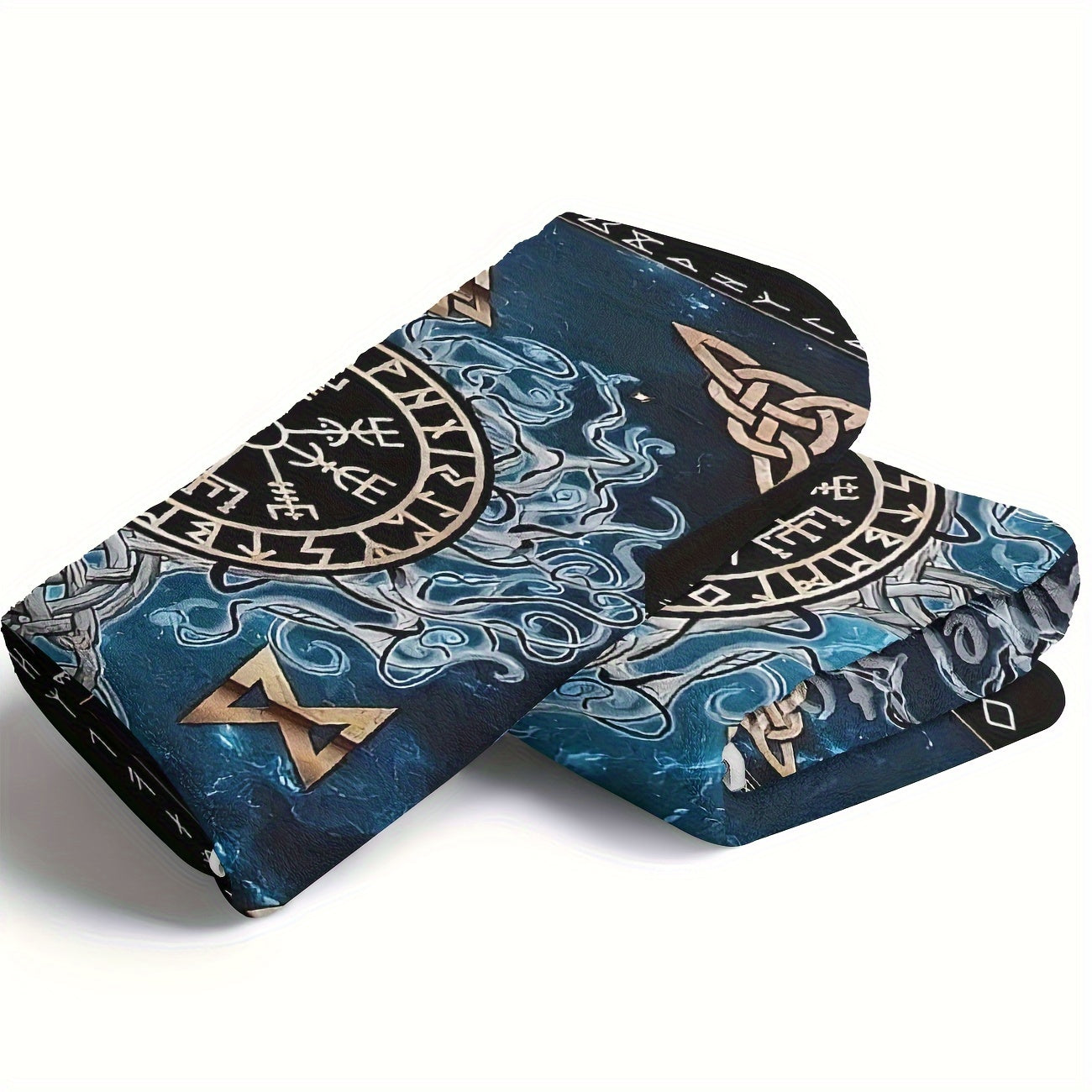 1pc Viking Pattern Soft And Comfortable Flannel Blanket School Dormitory Office Lunch Break Blanket Warm And Comfortable Gift Year-Round Bedding Sofa Bed Outdoor Camping Blanket