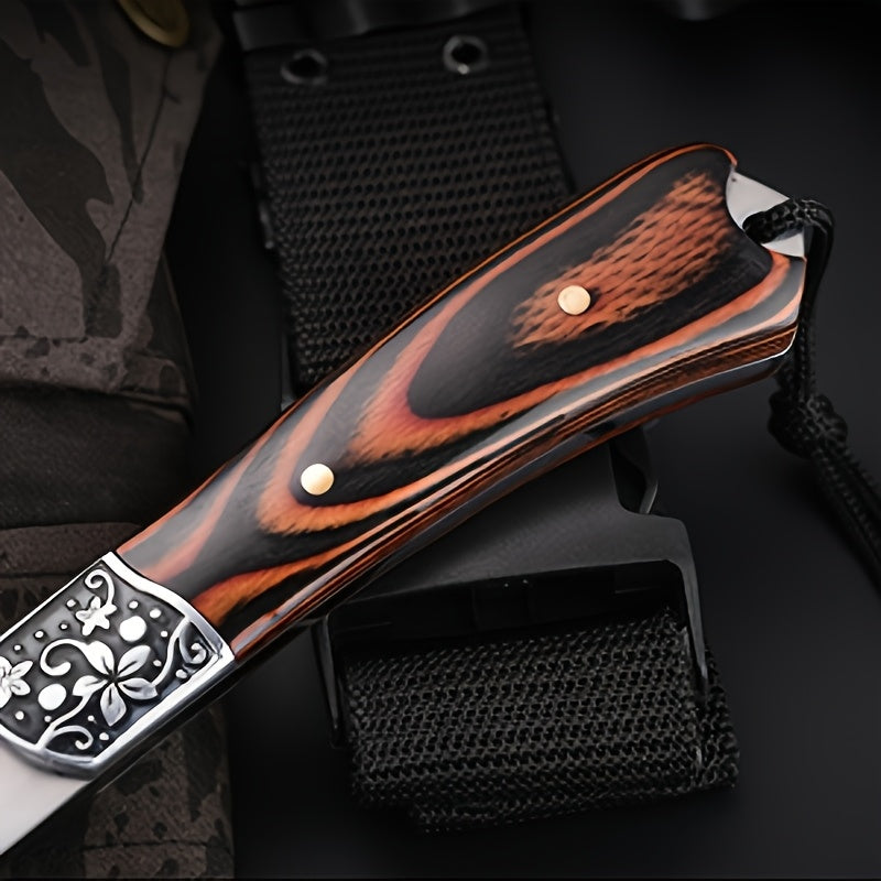 Viking Survival Axe - Full Tang Hand Hatchet for Wood Splitting, Camping, Hunting, Trekking, and Gardening with Durable Nylon Sheath and Gift Box